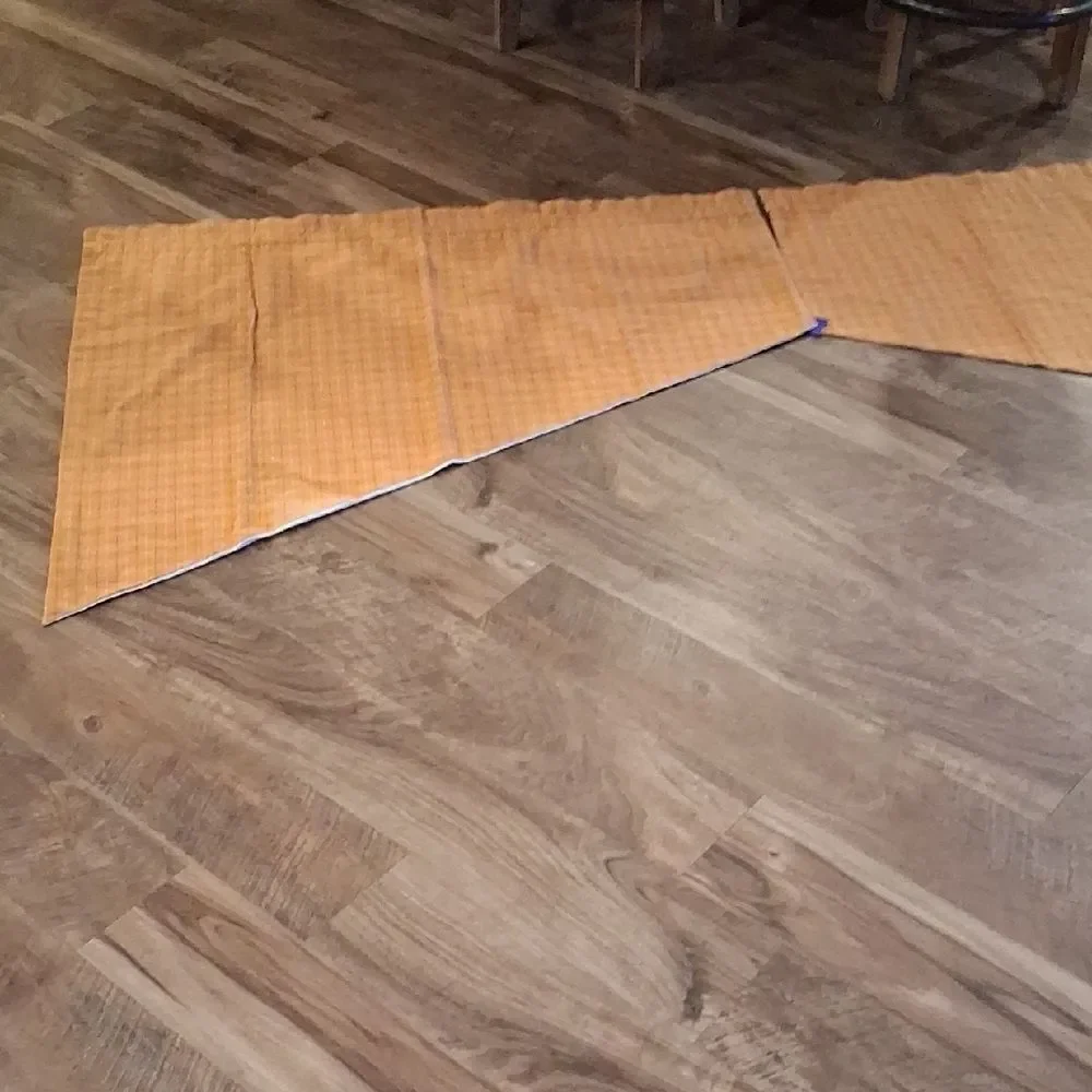 Butterscotch Plaid Lined Valance, 2 Sets‎